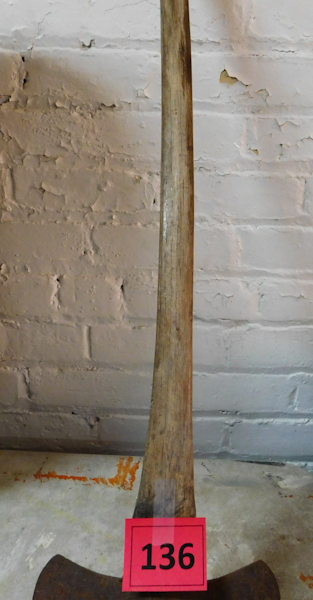 double headed axe blade with handle