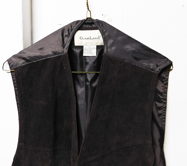 Leather front vest Greatland Apparel Sz L