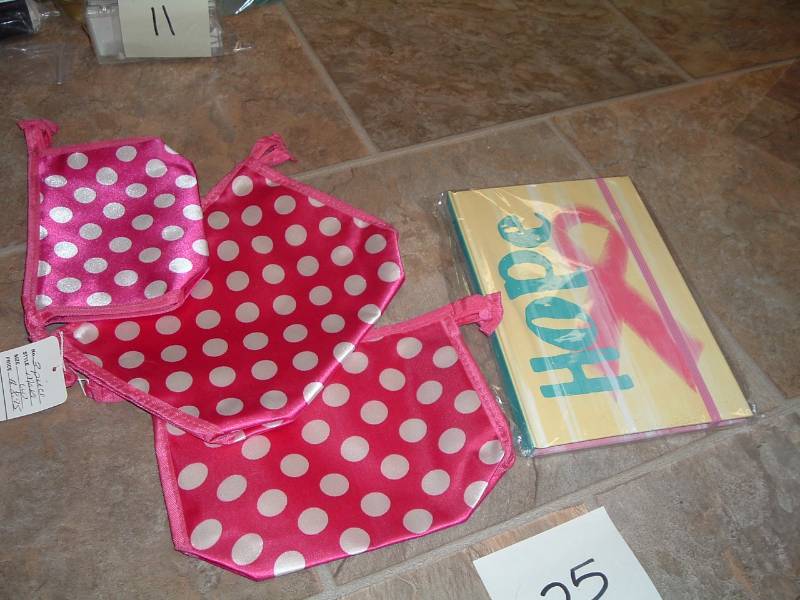 Pink makeup bags, and Hope Journal
