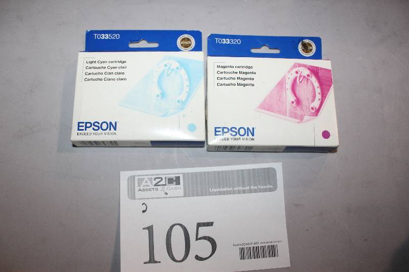 lot 105 image: Lot of (2) Epson Ink Print Cartridge 33