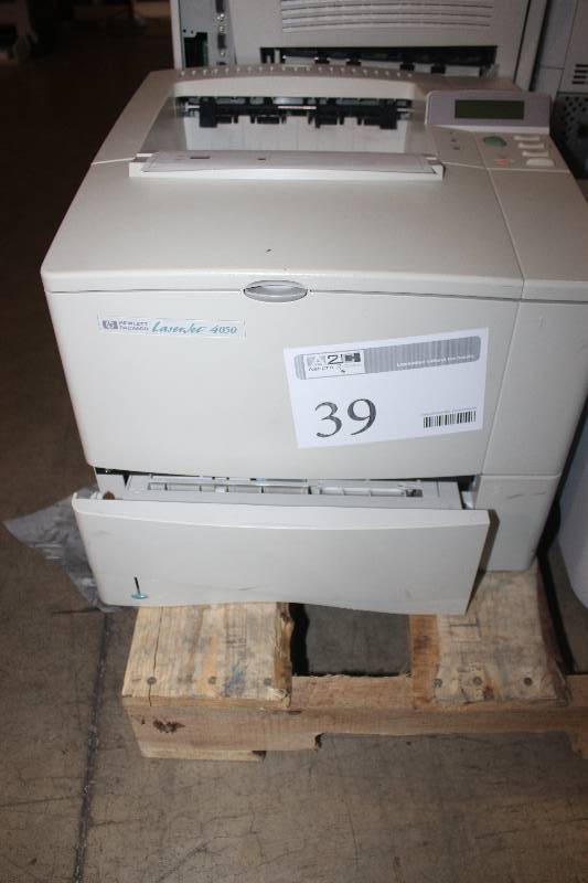 lot 39 image: HP Black and White LaserJet 4050 Printer