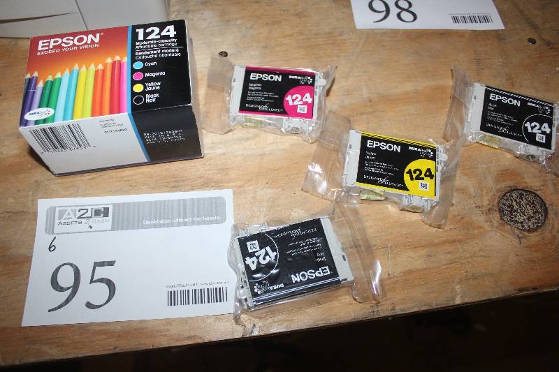 lot 95 image: Lot of (6) Epson Ink Print Cartridge 124