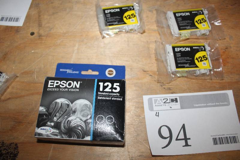 lot 94 image: Lot of (4) Epson Ink Print Cartridge 125