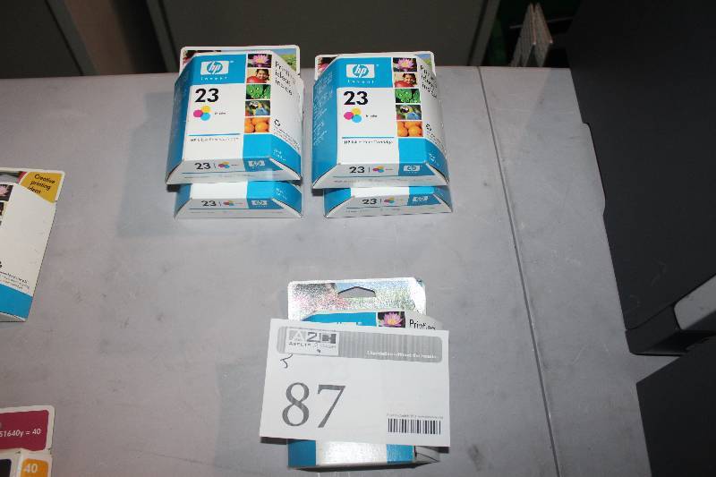 lot 87 image: Lot of (5) HP Inkjet Print Cartridge 23 Tri-color