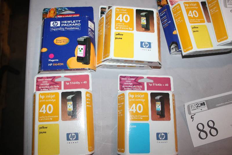 lot 88 image: Lot of (5) HP Inkjet Print Cartridge 40