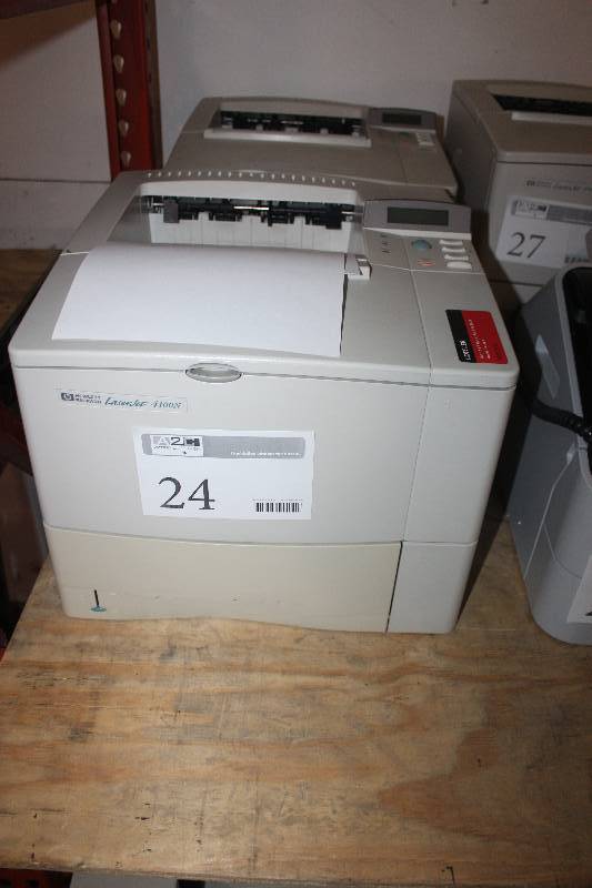 lot 24 image: HP Black and White LaserJet 4100n Printer