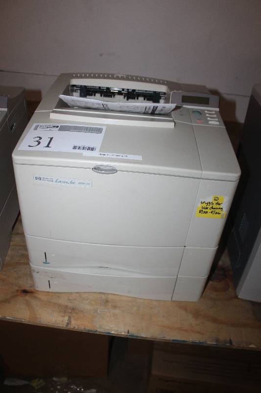 lot 31 image: HP Monochrome LaserJet 4000TN Printer