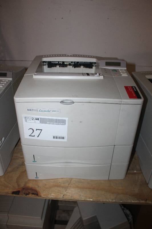 lot 27 image: HP Monochrome LaserJet 4000TN Printer