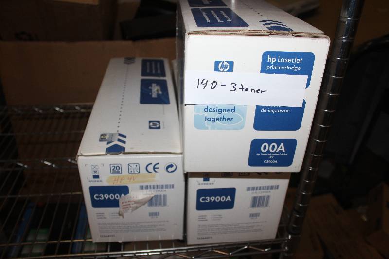 lot 140 image: Lot of (3) HP LaserJet Toner Cartridge C3900A