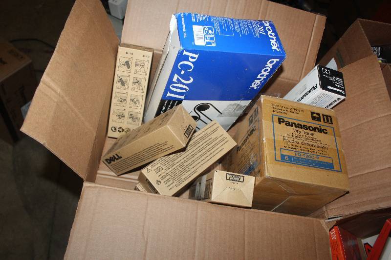 lot 128 image: Box Lot Panasonic,Dell Ink Toner Cartridge