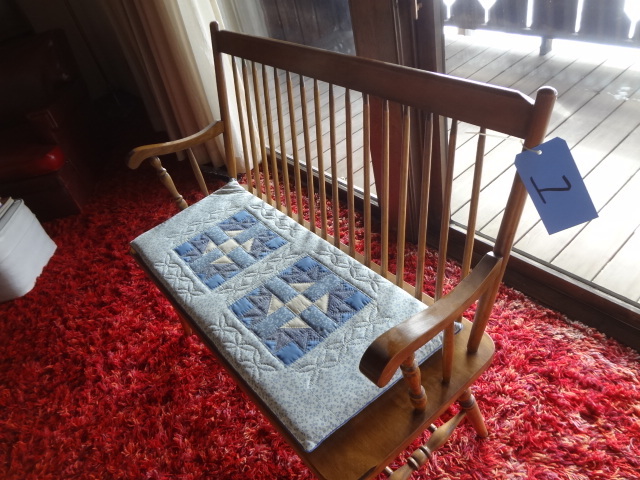 lot 1 image: Spindle Back Bench