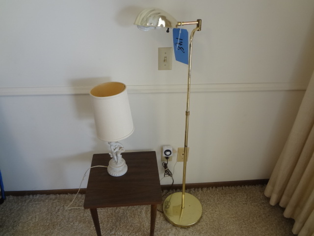 lot 148 image: Table, two lamps