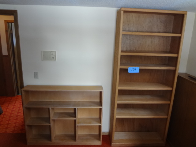 lot 171 image: (3) Book Shelves, (2) 7ft tall