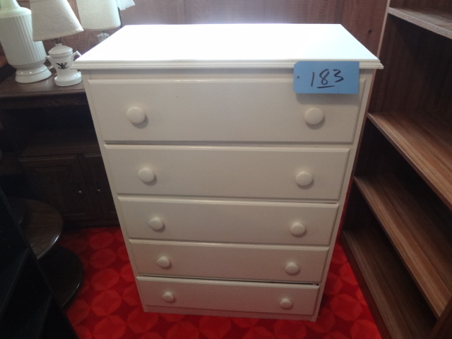 lot 183 image: White Chest of Drawers