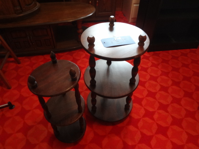 lot 187 image: Pair Round Shelves