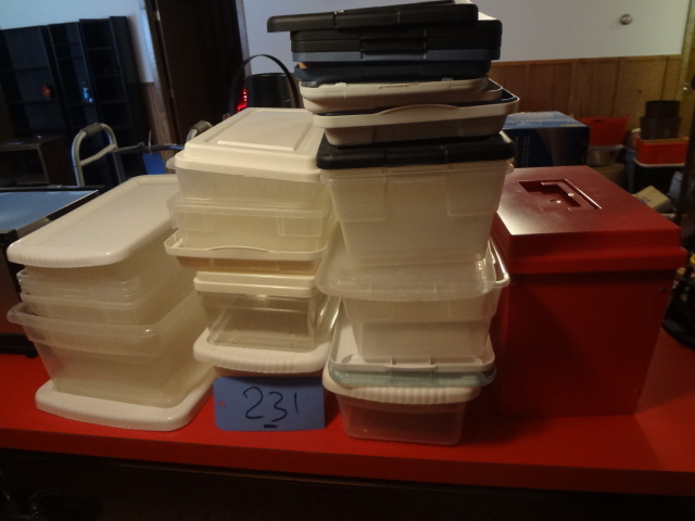 lot 231 image: Lot of Plastic Containers