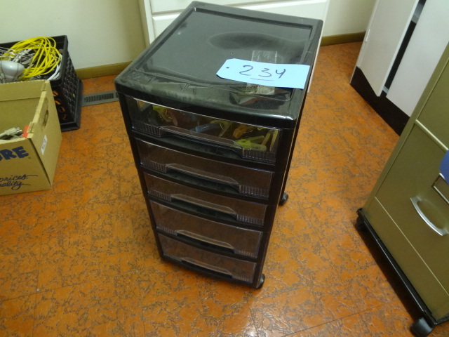 lot 234 image: Plastic wheeled drawers