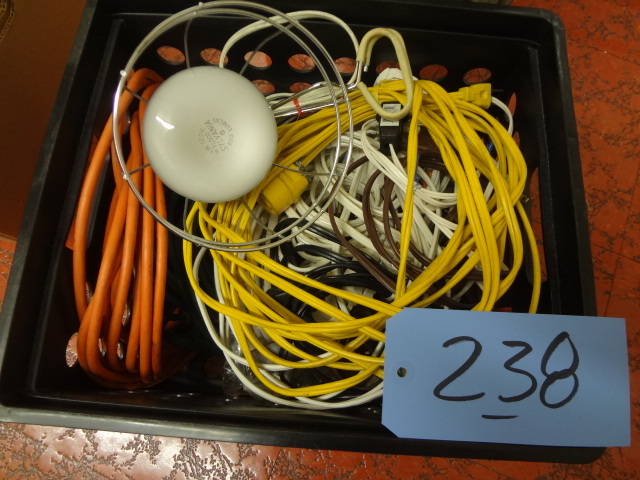 lot 238 image: Huge Lot of extension CordsPower StripsFlashlights