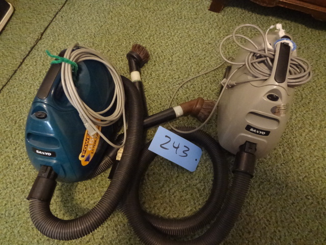 lot 243 image: Pair Sanyo Portable Vacuums