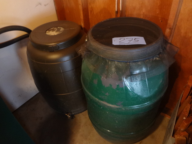 lot 275 image: Pair of rain Collection Barrels