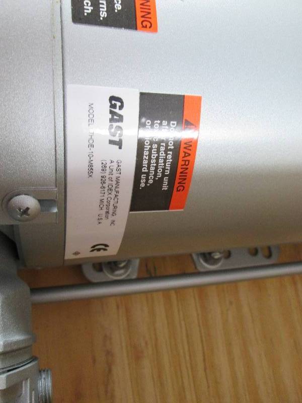 lot 83 image: BRAND NEW GAST VACUUM PUMP AND AIR COMPRESSOR