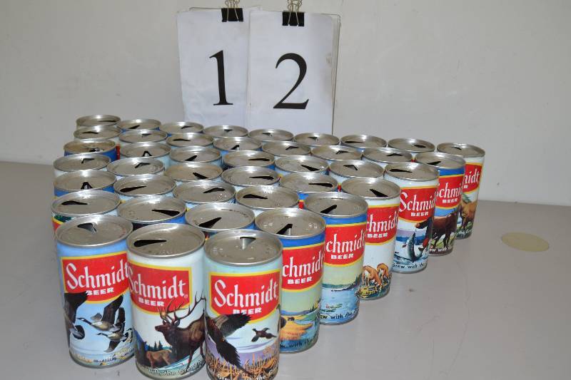 lot 12 image: Schmidt Beer Cans