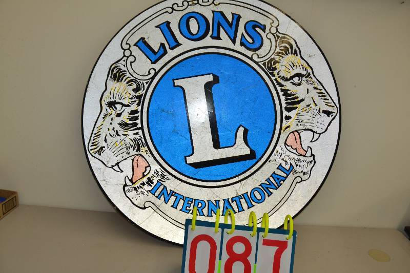 lot 87 image: Lions International Sign
