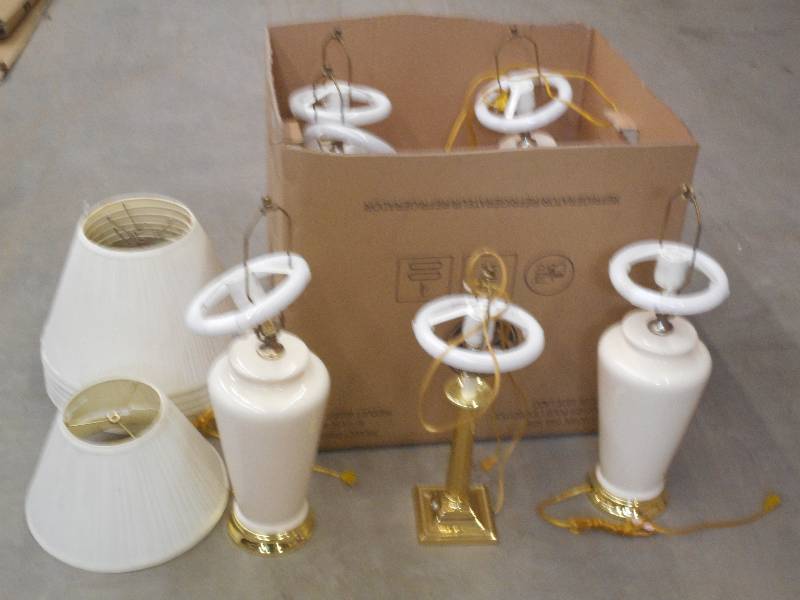 (1) Box Of 120Volt Table Lamps With...