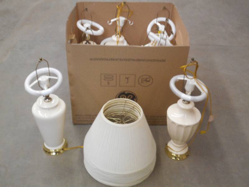 (1) Box Of 120Volt Table Lamps With...