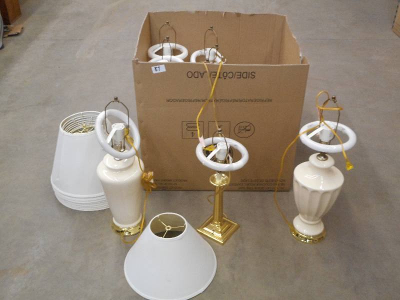 (1) Box Of 120Volt Table Lamps With...