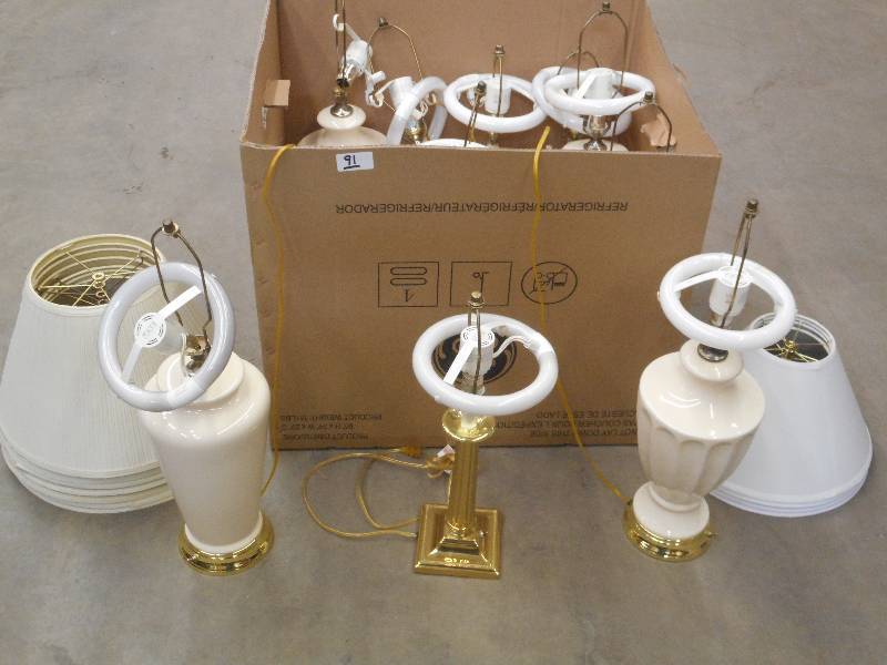 (1) Box Of 120Volt Table Lamps With...
