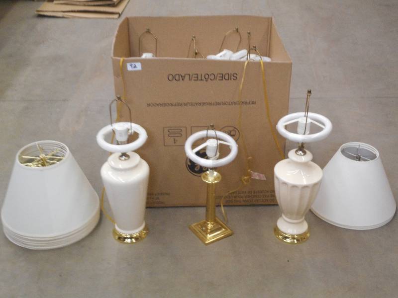 (1) Box Of 120Volt Table Lamps With...
