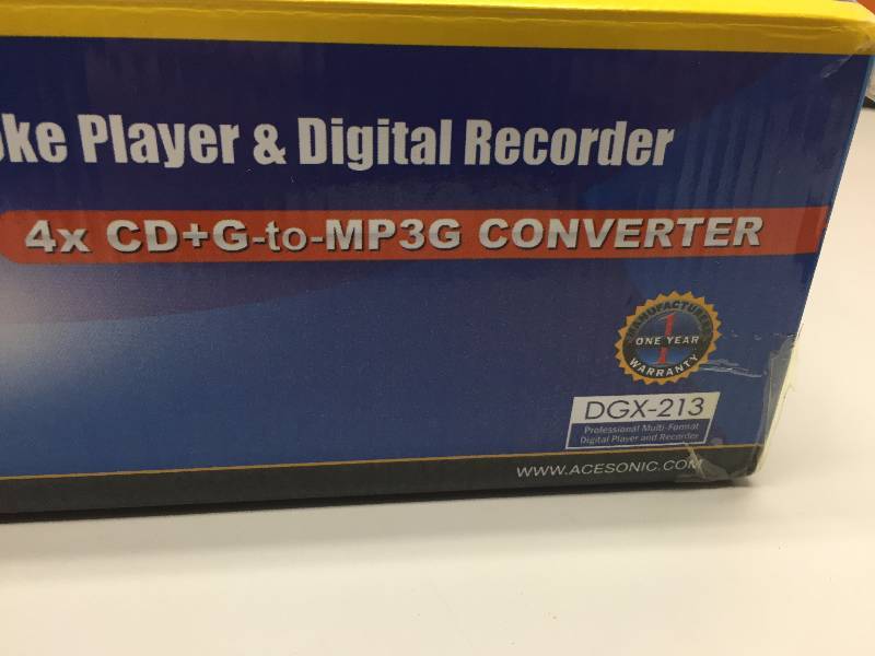 lot 60 image: ACESONIC PROFESSIONAL MULTIFORMAT KARAOKE PLAYER AND DIGITAL RECORDER