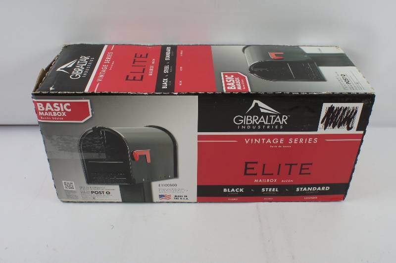 lot 357 image: Gibraltor Elite Standard Galvanized Steel Post-Mount Mailbox in Bronze