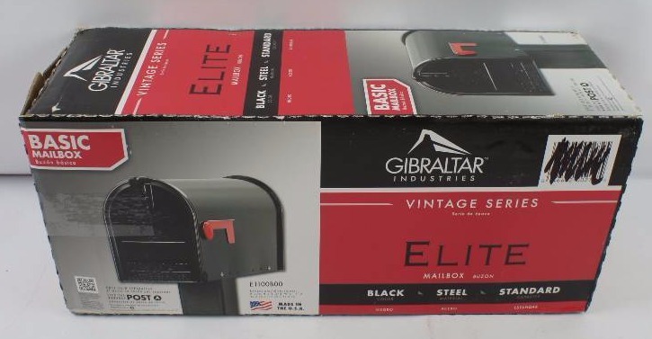 lot 359 image: Gibraltor Elite Standard Galvanized Steel Post-Mount Mailbox in Bronze