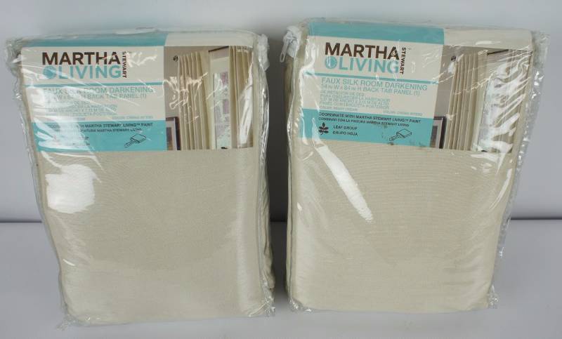 lot 448 image: Martha Stewart Living Faux Silk Room Darkening Panels