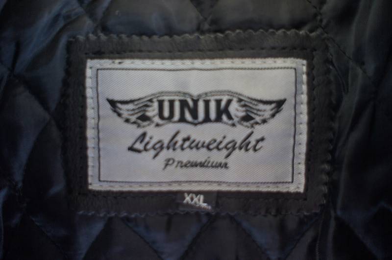 lot 930 image: Unik Lightweight Premium Leather Jacket Size XXL