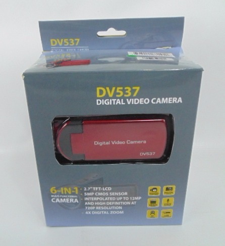lot 50 image: Mustek DV537 32 MB Camcorder - Red w8GB Card