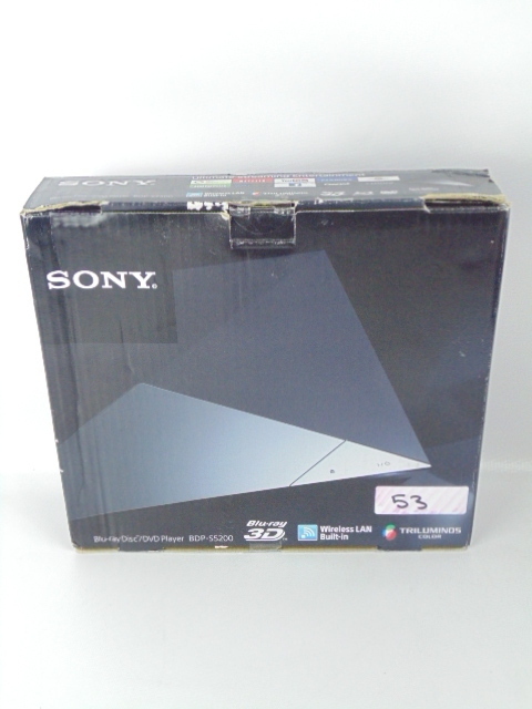 lot 53 image: Sony BDPS5200 3D Blu-ray Disc Player with Wi-Fi