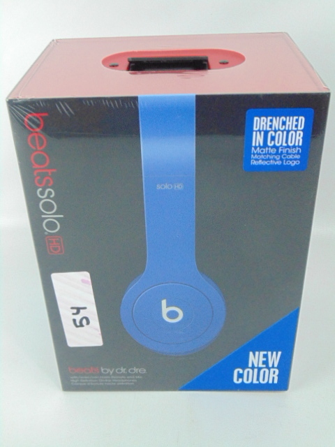 lot 54 image: Beats Solo HD On-Ear Headphone - Matte Blue