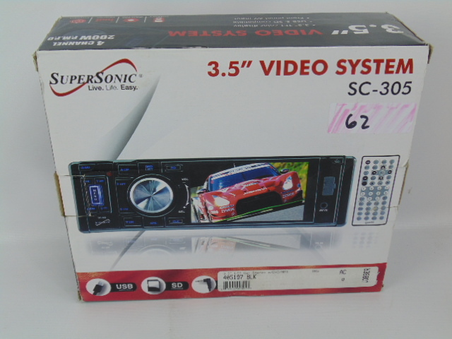lot 62 image: Supersonic SC-305 3.5 LCD TV Tuner DVDmp3CD