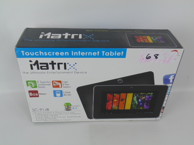 lot 68 image: Supersonic Matrix 9 8GB Android Touchscreen Tablet WiFi Display Model SC-91JB
