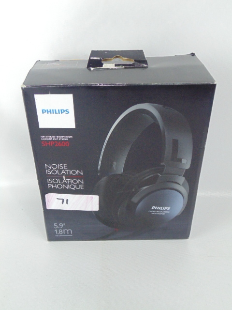 lot 71 image: Philips SHP260027 Over Ear Headphones - Black
