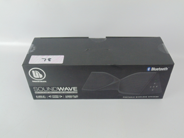 lot 78 image: Merkury SOUNDWAVE Portable Wireless Stereo Bluetooth Speaker
