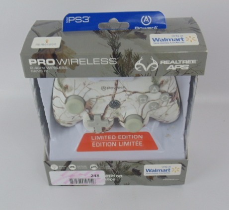lot 248 image: Power A Realtree Pro Wireless Controller - White Camo