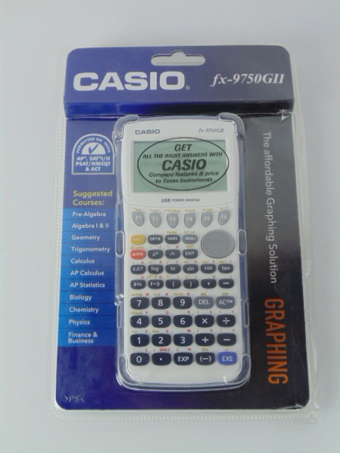 lot 250 image: Casio fx-9750GII Graphing Calculator - White