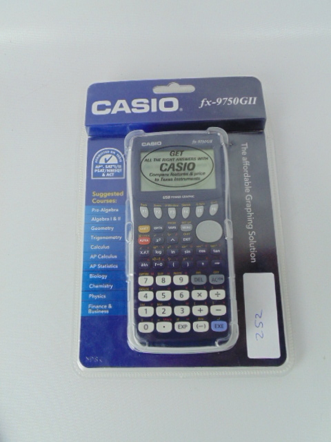 lot 252 image: Casio fx-9750GII Graphing Calculator - Blue