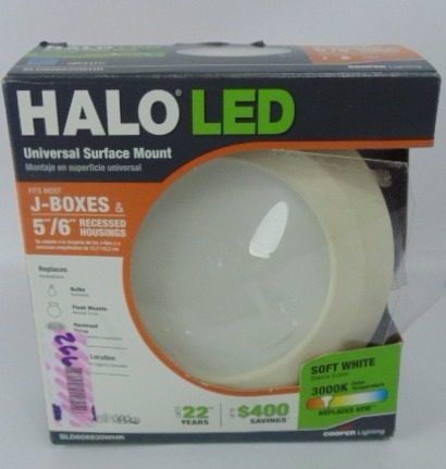 lot 266 image: HALO LED 6 Inch Universal Flushmount