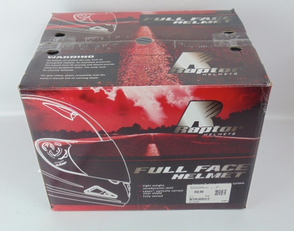 lot 269 image: Raptor All Weather Full Face Helmet with Asphalt Graphic Red Large