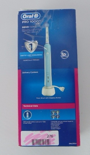 lot 276 image: Oral-B Pro 1000 Power Rechargeable Electric Toothbrush